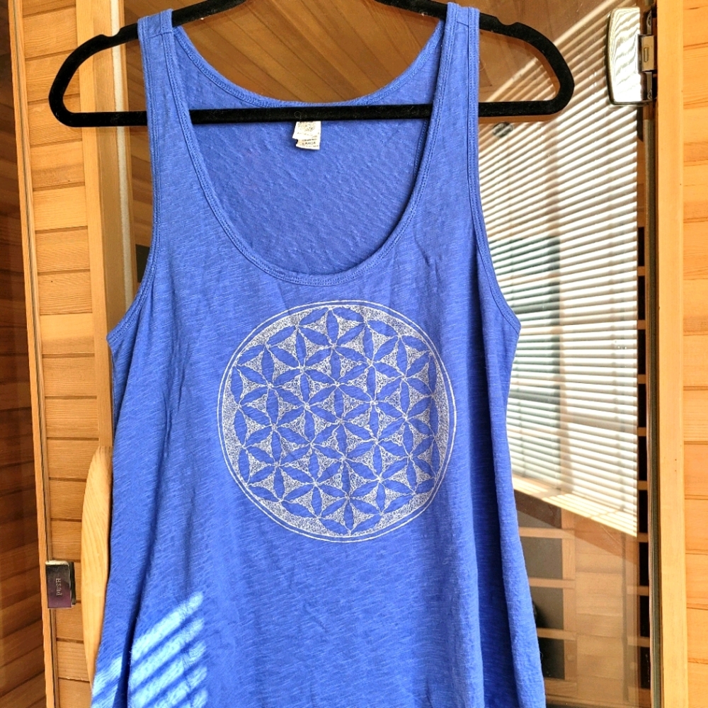Blue Flower Of Life Tank Top